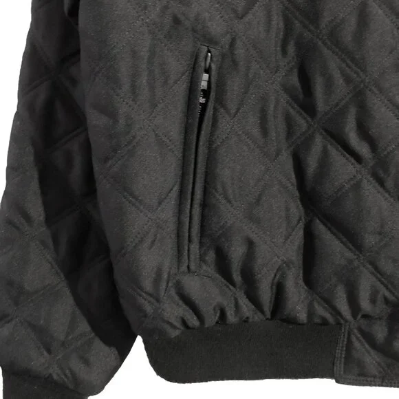 Vtg Harley Davidson Jacket Unisex XL Black Insulated Quilted Reversible Bomber